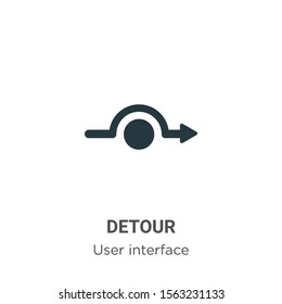 Detour vector icon on white background. Flat vector detour icon symbol sign from modern user interface collection for mobile concept and web apps design.
