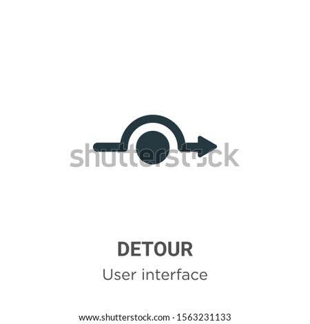 Detour vector icon on white background. Flat vector detour icon symbol sign from modern user interface collection for mobile concept and web apps design.
