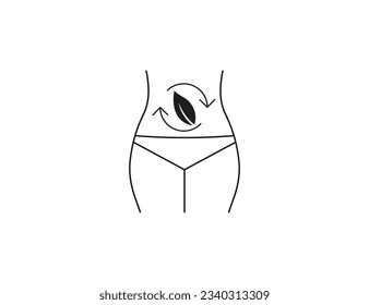 Detox, body, diet icon. Vector illustration.