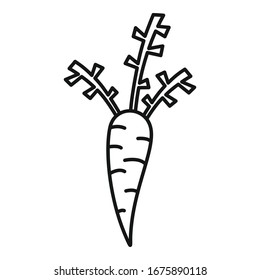 Detox carrot icon. Outline detox carrot vector icon for web design isolated on white background