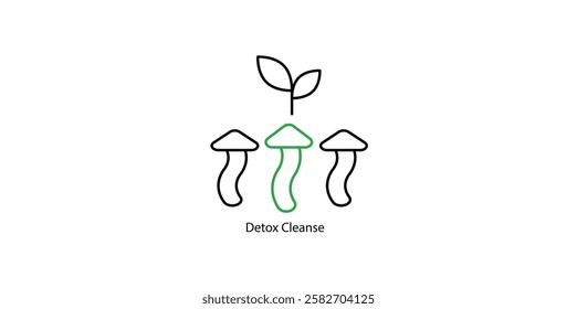Detox Cleanse Icon: Body Purification and Wellness