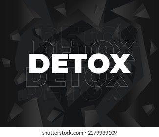 Desintoxicación o desintoxicación, ilustración vectorial