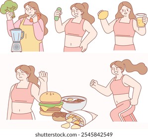 Detox, Diet, Body Improvement, Exercise, Health, Running, Lemon, Instant, Women, Vegetables, Eating Habits