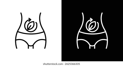 Detox icon concept stroke on white background