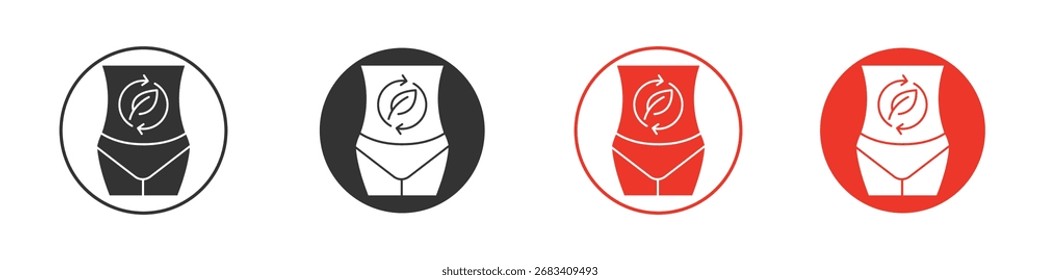 Logos de icono de desintoxicación. Plantilla de diseño de icono de Vector plano