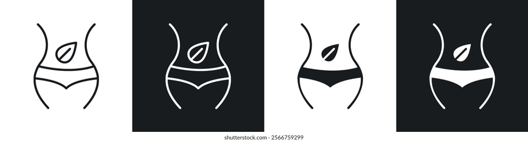 Detox icons in Thin line black color. flat simple vector symbols illustration.
