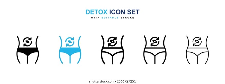 Detox icons vector collection pack.