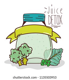 Detox juice cartoon