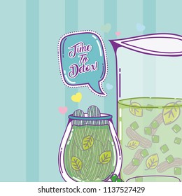 Detox juice mason jar