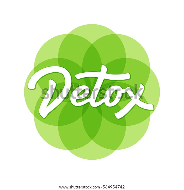 Detox Lettering Logo Design Isolated On Stock Vector (Royalty Free ...