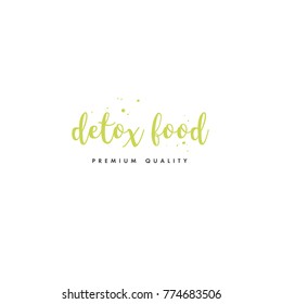 Detox natural product icons and elements collection for food market, ecommerce, organic products promotion, healthy life and premium quality food and drink
