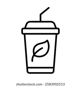 detox smoothie icon line vector design illustration template in trendy style