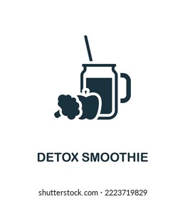 Detox Smoothie icon. Monochrome simple Detox Diet icon for templates, web design and infographics