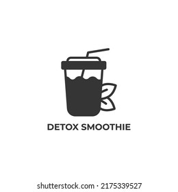 detox smoothie vector icon. filled flat sign for mobile concept and web design. Symbol, logo illustration. Vector graphics