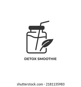 icono detox smoothie vector. signo plano relleno para concepto móvil y diseño web. Símbolo, ilustración del logotipo. Gráficos vectoriales