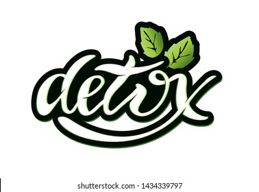 Detox Smoothie Vegan Eco Label - lettering label poster banner art