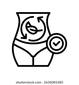 Ilustración vectorial de la línea del icono del tratamiento de la desintoxicación