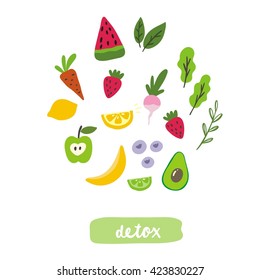 Detox vector print