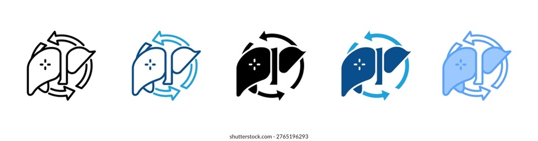 Detox web icon with multiple style collection