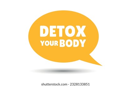 desintoxicar la ilustración vectorial de la burbuja de voz del cuerpo. Burbuja de voz de comunicación con desintoxicación del texto corporal