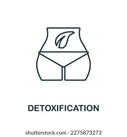 Icono de línea de desintoxicación. Monocromo sencillo Icono de contorno de desintoxicación para plantillas, diseño web e infografías