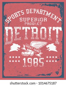 Detroit  Athletic - Tee Design For Print