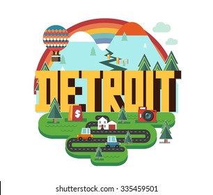 Detroit city in Michigan