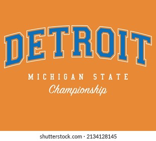 Premium Vector  Tiger varsity print detroit michigan athletic vector print