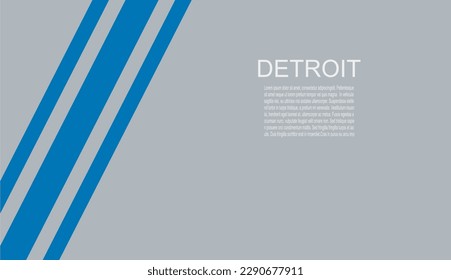 Detroit Lions american footbal team uniform colors. Template for presentation or infographics.