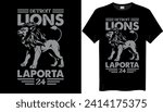 Detroit Lions Laporta 24 Graphic T-Shirts Design-Typography Graphic T Shirt Design