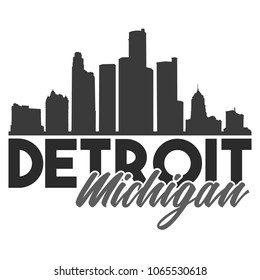 521 Detroit skyline silhouette Images, Stock Photos & Vectors ...