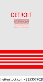 Detroit Red Wings ice hockey team uniform colors. Template for presentation or infographics.