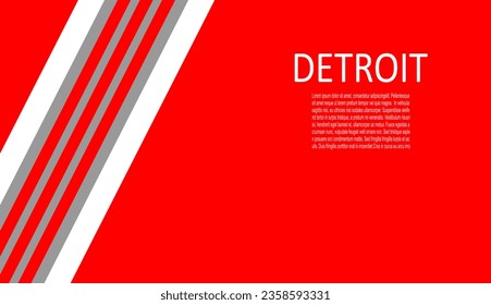 Detroit Red Wings ice hockey team uniform colors. Template for presentation or infographics.