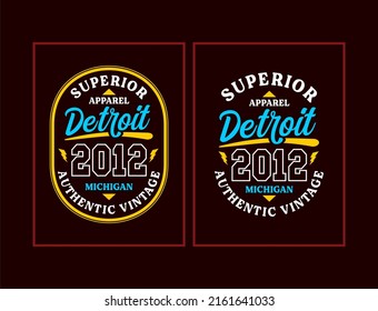 Detroit vintage graphic typography design for t-shirt