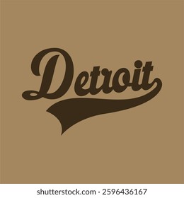detroit Vintage varsity college typography  text print  for graphic tee t shirt or sweatshirt hoodie or sticker poster - Vector