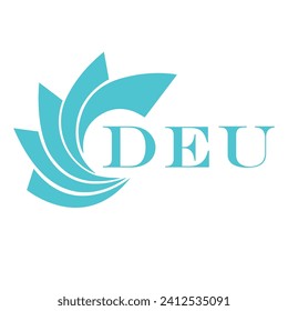 DEU letter design. DEU letter technology logo design on a white background.