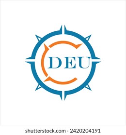 DEU letter design. DEU letter technology logo design on white background. DEU Monogram logo design for entrepreneur and business