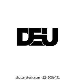 DEU letter monogram logo design vector