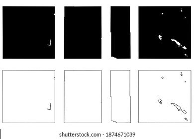 Deuel, McCook, Hyde and Lake County, State of South Dakota (U.S. county, United States of America, USA, U.S., US) map vector illustration, scribble sketch map