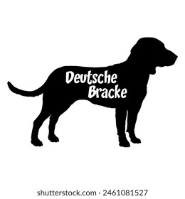 Deutsche Bracke Dog silhouette dog breeds logo dog monogram vector