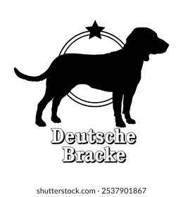 Deutsche Bracke dog silhouette,  dog, dog breeds, logo, vector, silhouette, logo design, animal, illustration, icon, sign, design, black,  symbol, pet