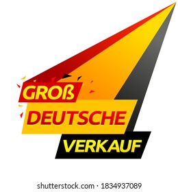 Groß Deutsche Verkauf, deutsche Großhandelsübersetzung, Vektorgrafik-Banner mit modernen Farben.