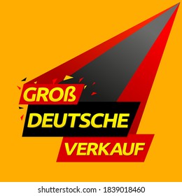 Groß Deutsche Verkauf, deutsche Großhandelsübersetzung, Vektorgrafik-Banner mit modernen Farben.