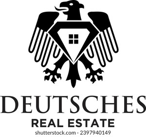 deutsches realestate idea vector logo design