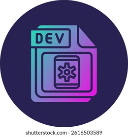 DEV Glyph Circle Gradient Icon