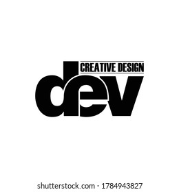 dev letter logo design vector