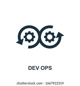 Dev Ops Icon. Simple Element From Digital Disruption Collection. Filled Dev Ops Icon For Templates, Infographics And More.