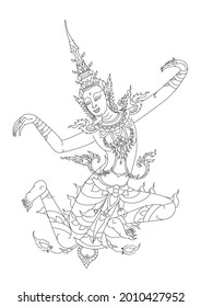 Deva laithai  holding a sword