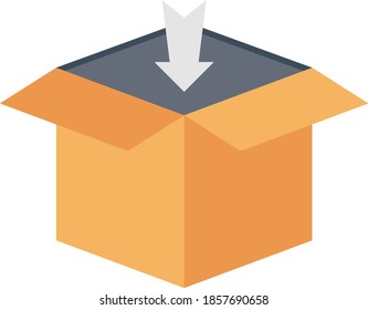 develiry vector flat colour icon