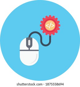 develompent vector circle flat icon